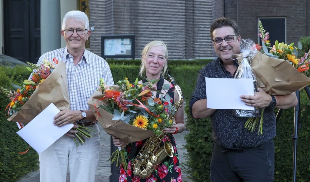 Vlnr. Louis van de Weijer, Thea Munsters-Wich en Dirk Verhoeven