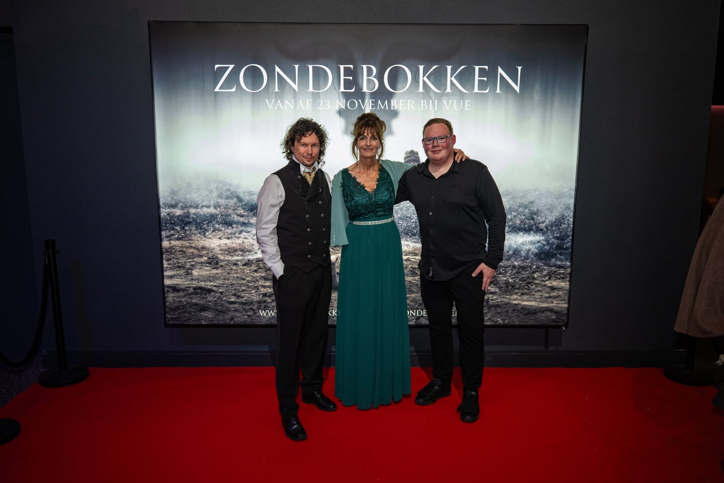 Rocky Grispen (regisseur), Marlie Heymans (producent) en Timo van Lierop (lichtman en camera assistent)