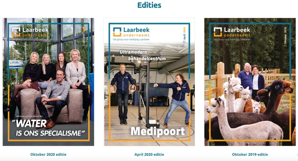 Op de nieuwe website (www.laarbeekonderneemt.nl) zijn alle vorige edities te vinden.