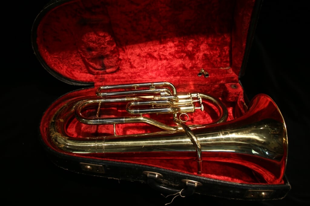 De euphonium die onder andere wordt geveild tijdens de instrumentenveiling.