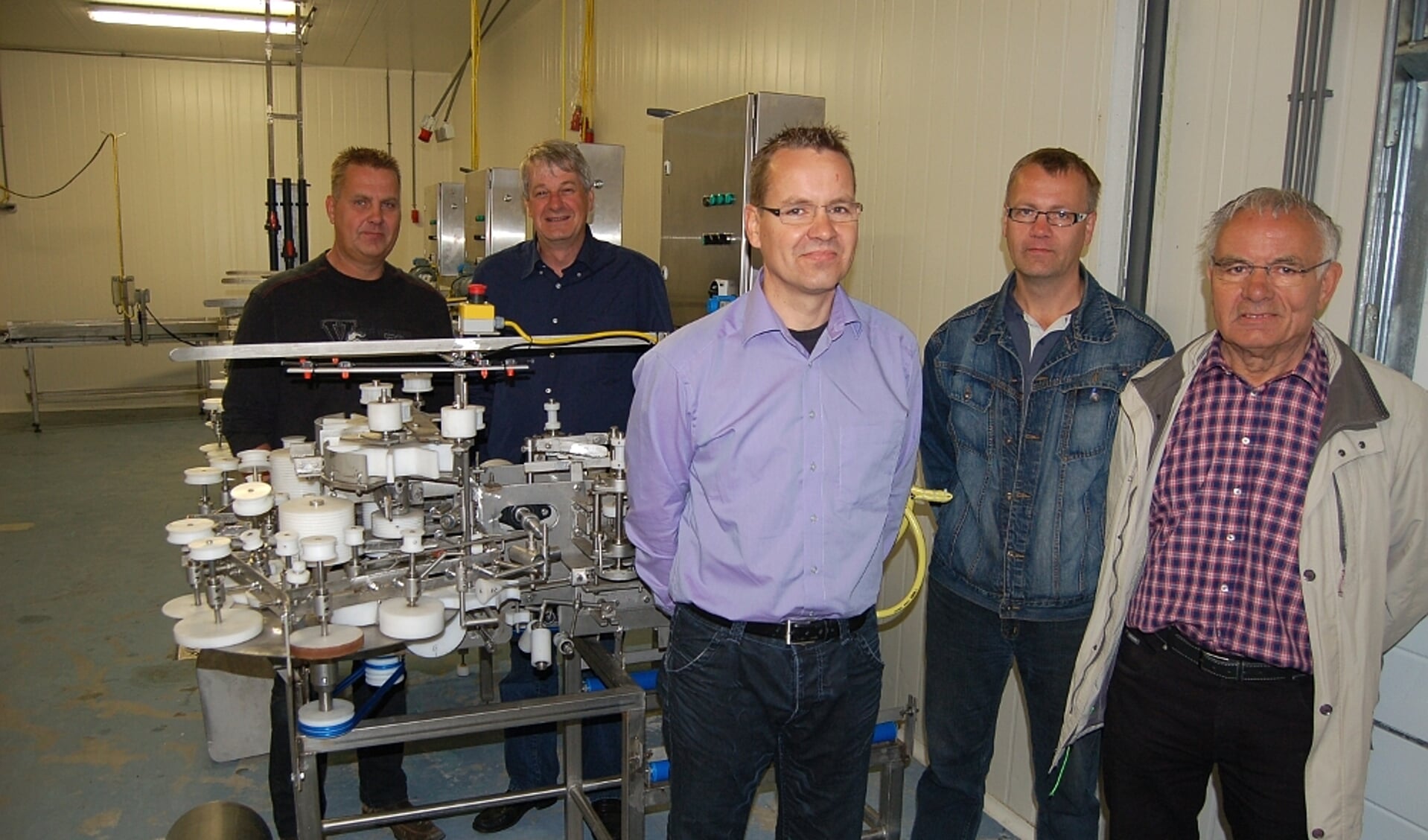  Op de foto van links naar rechts: Klaas Kant, Rob Pikkert, Alfred Kant, Richard Kant en vader Appie Kant.