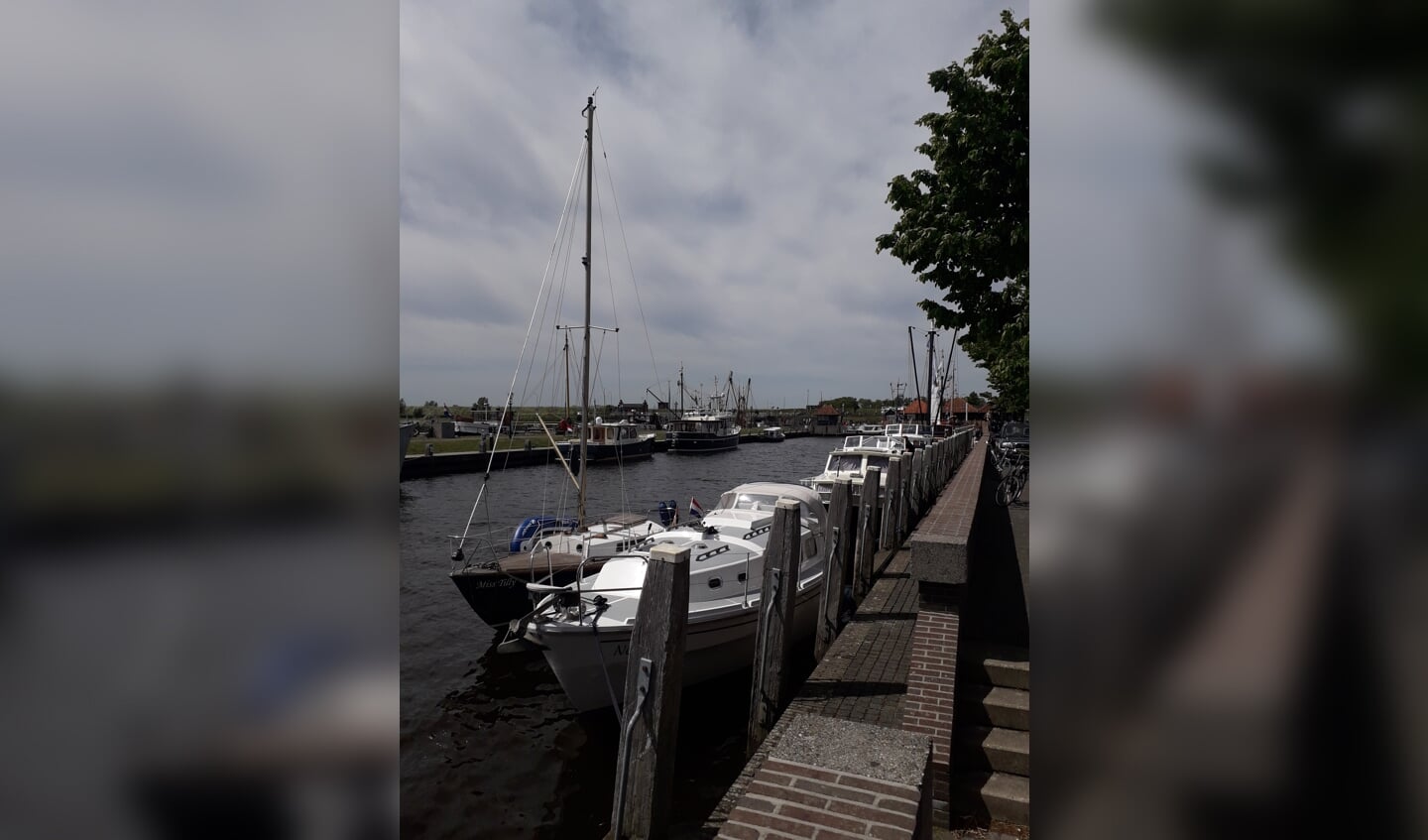 Alles anders. Lege vissershaven in Zoutkamp op Tweede Pinksterdag 2020.