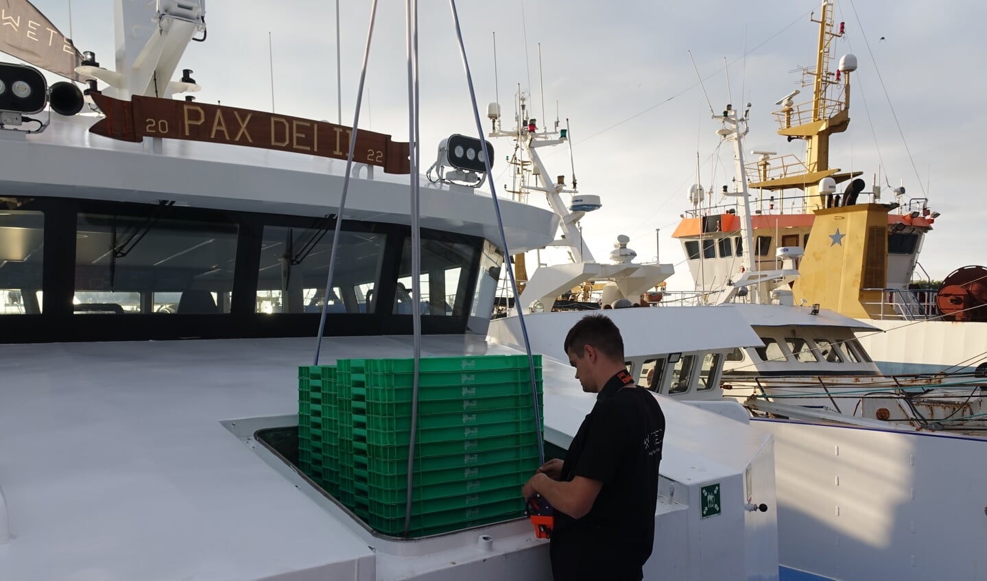 H Viskisten van Unipêche laden.