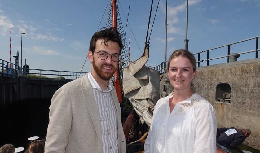 Twee visserijwethouders aan boord, allebei van SGP-huize: Paula Schot (Schouwen-Duiveland) en Nathanaël Middelkoop (Urk).