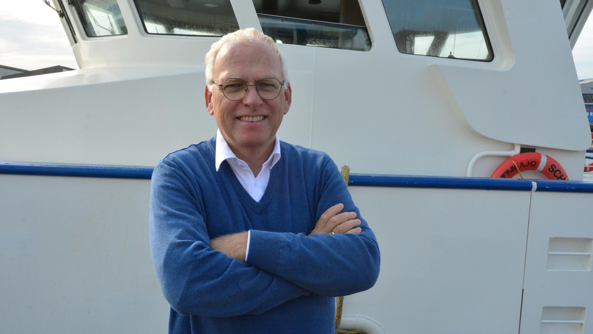 LNV-minister Piet Adema op de kaai