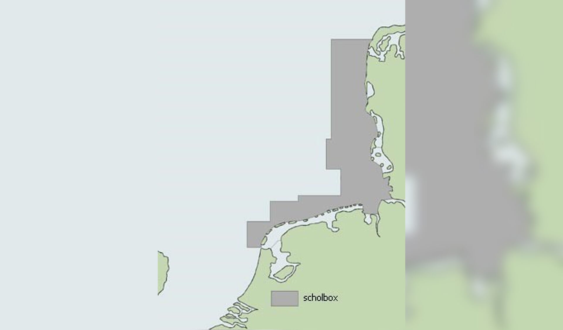 De scholbox is een stuk Noordzee van ongeveer 40.000 vierkante kilometer ten noorden van de Nederlandse en Duitse waddeneilanden en ten westen van de Deense waddeneilanden. In dit gebied groeide veel jonge platvis op. Toen het rond 1990 slecht ging met de schol is besloten om het gebied te sluiten voor platviskotters met een vermogen van meer dan 300 pk. Op die manier zou de schol daar in alle rust kunnen opgroeien. Maar het was geen succes: het ging niet beter met de schol, en er zwom steeds minder jonge schol in de scholbox. Bron: Ecomare/Vistikhetmaar