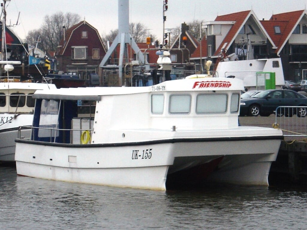 H In de Nederlandse staandwantvisserij zijn catamarans geen opvallende verschijning.