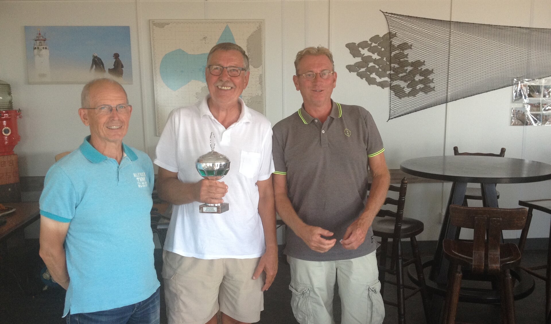 De winnaars van de 55+ competitie: Dick van Duyvenbode, Hans Turenhout, Piet Onderwater. | Foto: PR