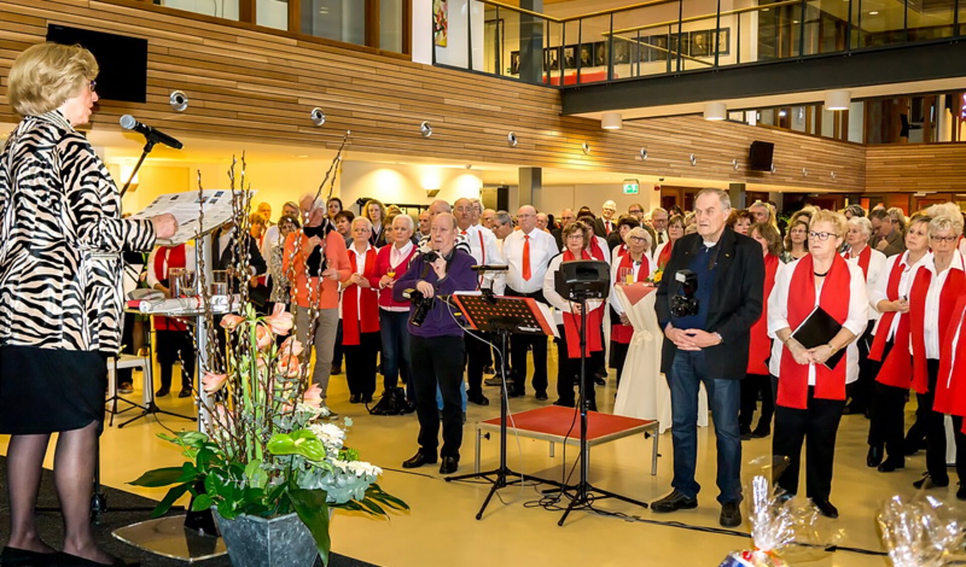 Burgemeester Laila Driessen tijdens haar nieuwjaarsspeech. | Foto: Johan Kranenburg