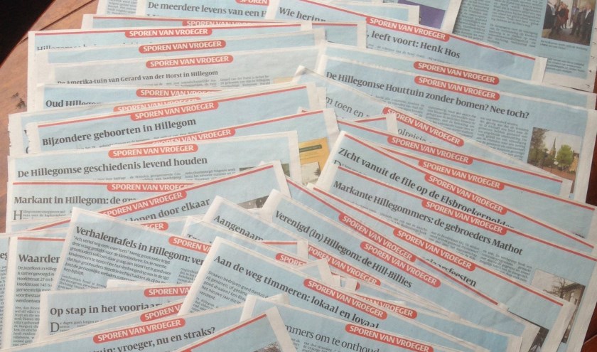 Honderd columns voor de serie Sporen van vroeger. | Foto: pr