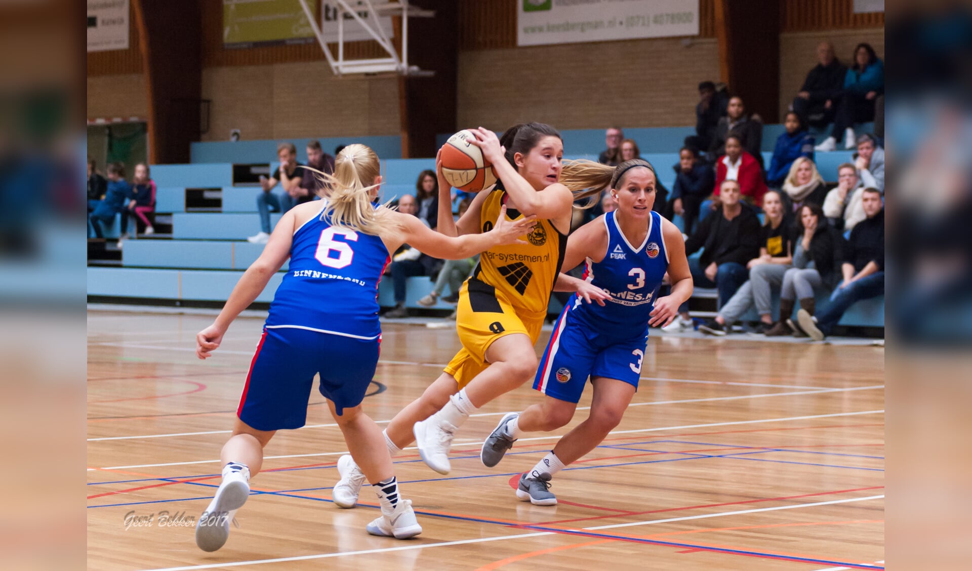 Mia Hordijk goed voor 17 punten en 12 rebounds. | Foto: PR