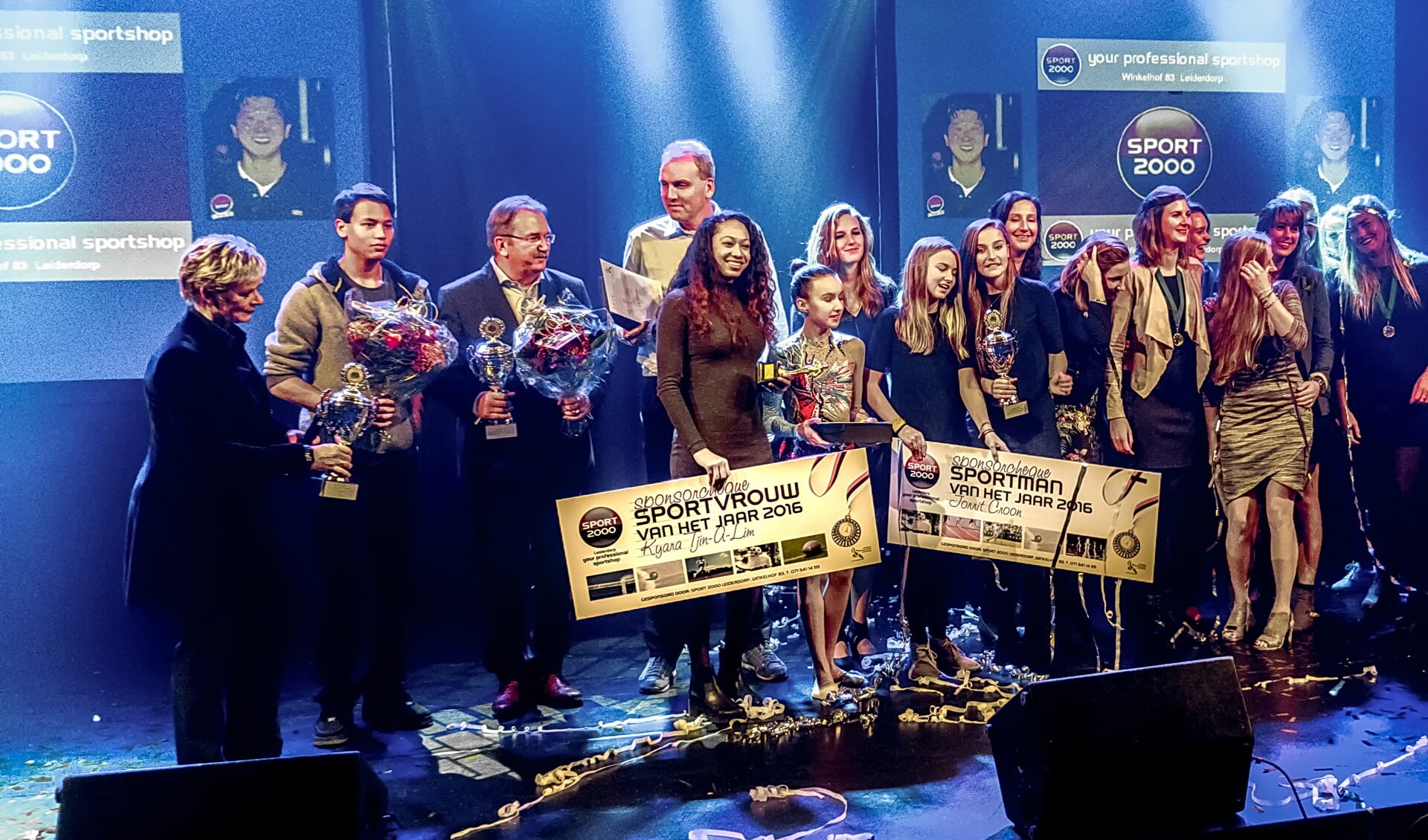 De winnaars van de Leiderdorpse Sporverkiezingen in 2016.