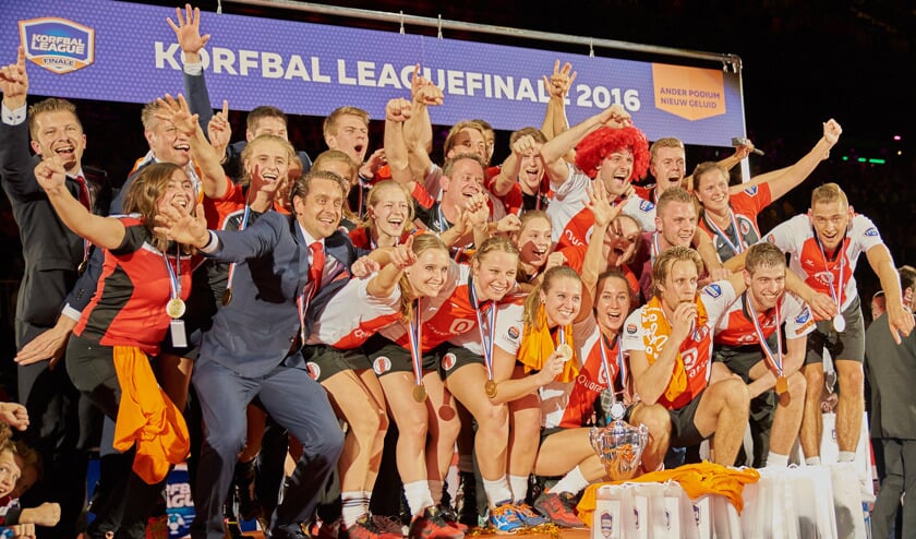 De korfballers van TOP werden in april Nederlands kampioen. | Foto: archief/Rene van Dam  