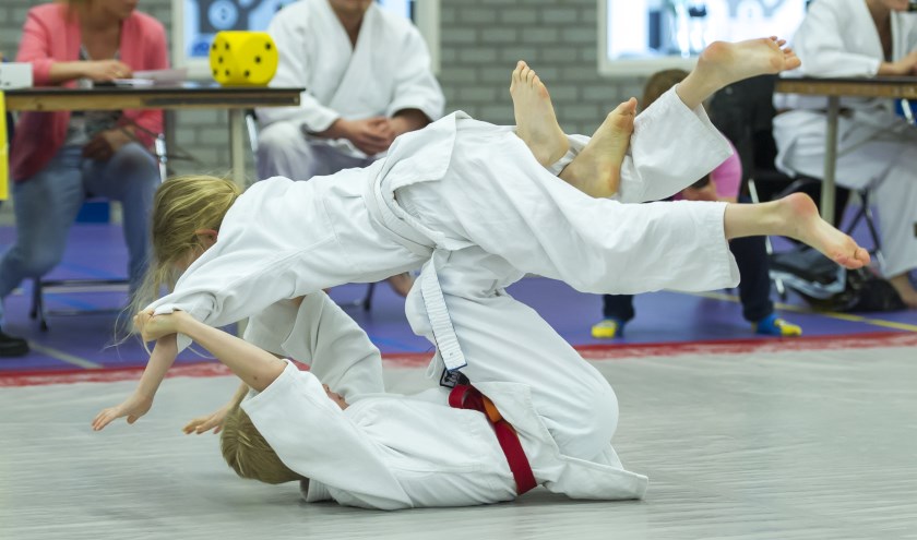 Tijdens het grondtoernooi strijden de jeugdige judoka's om de winst. | Foto: pr./ Hans Schalk