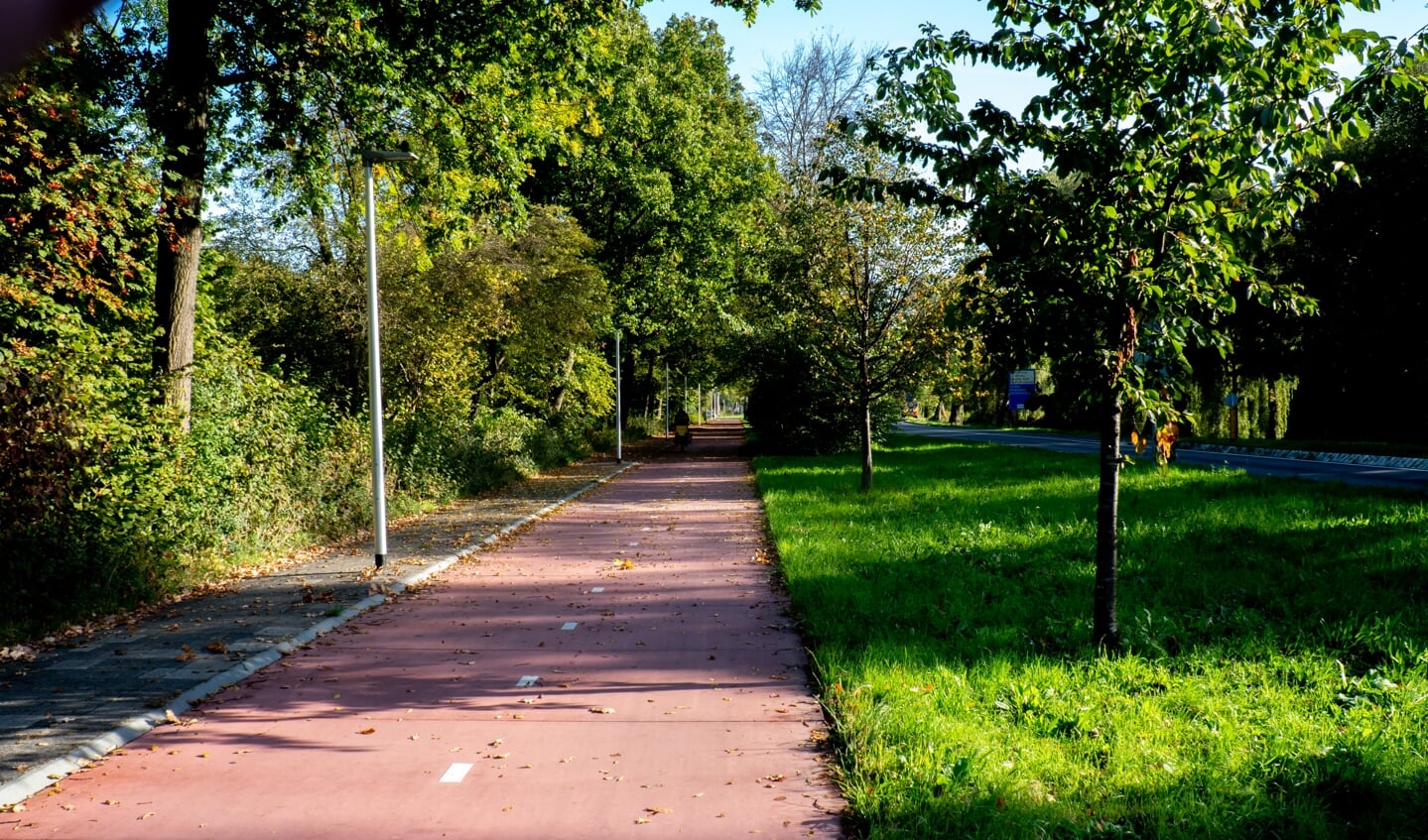 Het fietspad langs de Persant Snoepweg dat afgelopen zomer is vernieuw met Easypath betonplaten. 