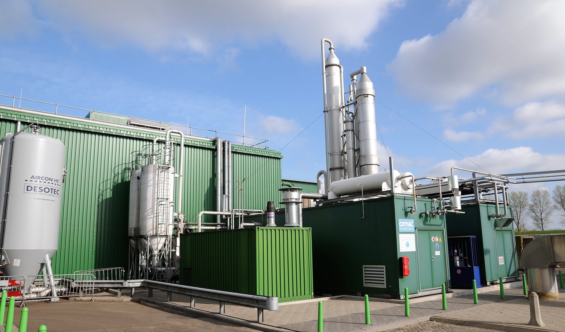 De 'groene energiefabriek' bij Meerlanden draagt bij aan de circulaire economie. Ook de biowarmte-installatie zou dit moeten doen, maar dat project is stilgelegd.