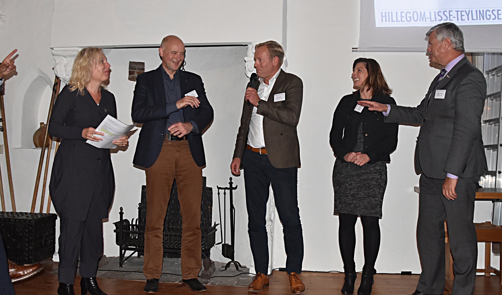 De wethouders van Teylingen, Hillegom en Lisse bij de lancering. | Foto: pr.