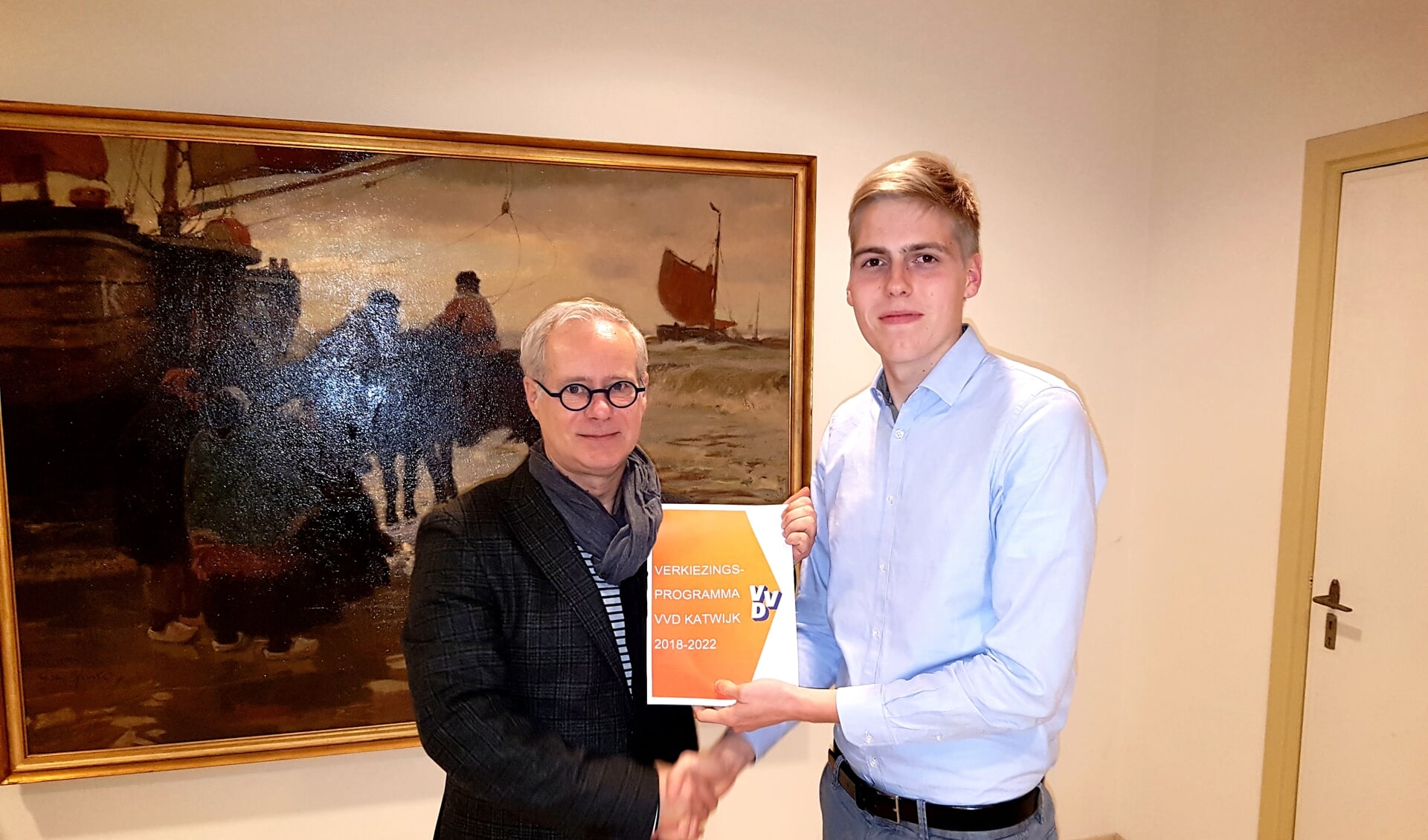 Lijsttrekker Nico van Hoogdalem ontving het programma van Lennart van der Plas.