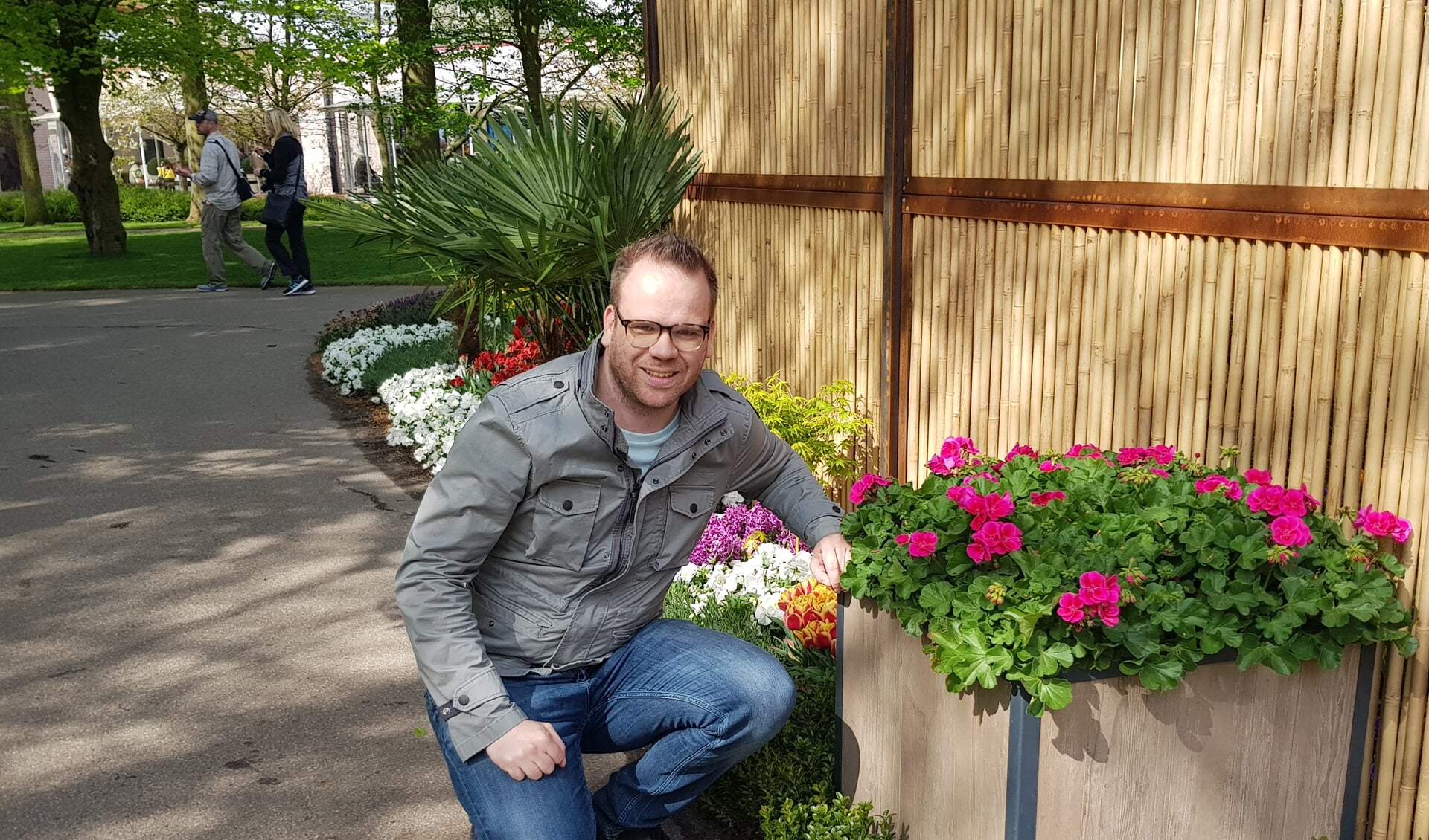 Nick Nieuwenhuizen geniet van 'toppers' als de geraniums.