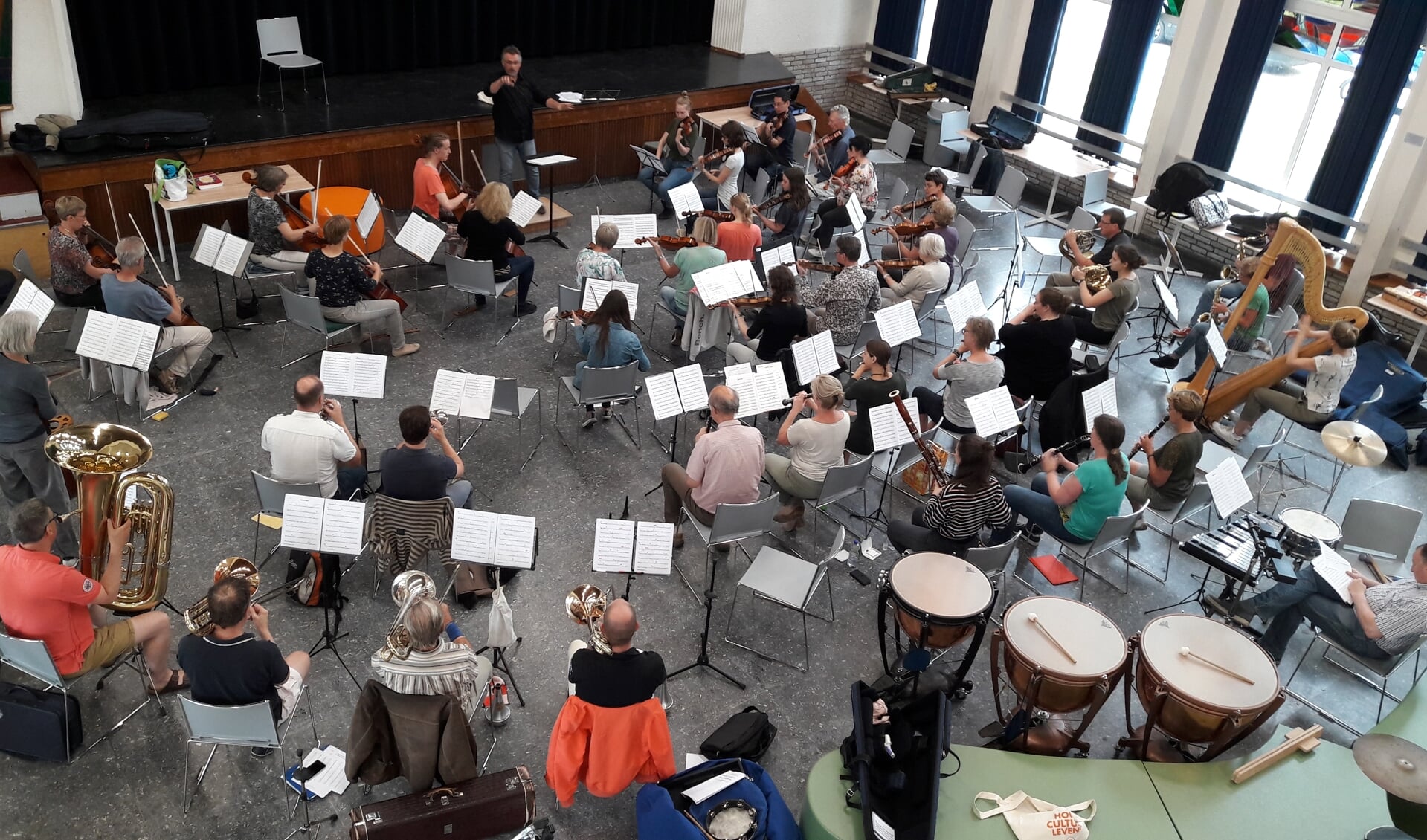Het Bourdon Projectorkest (BPO) 2018 is speciaal opgericht voor het eindexamen van de twee dirigenten. | Foto: pr.