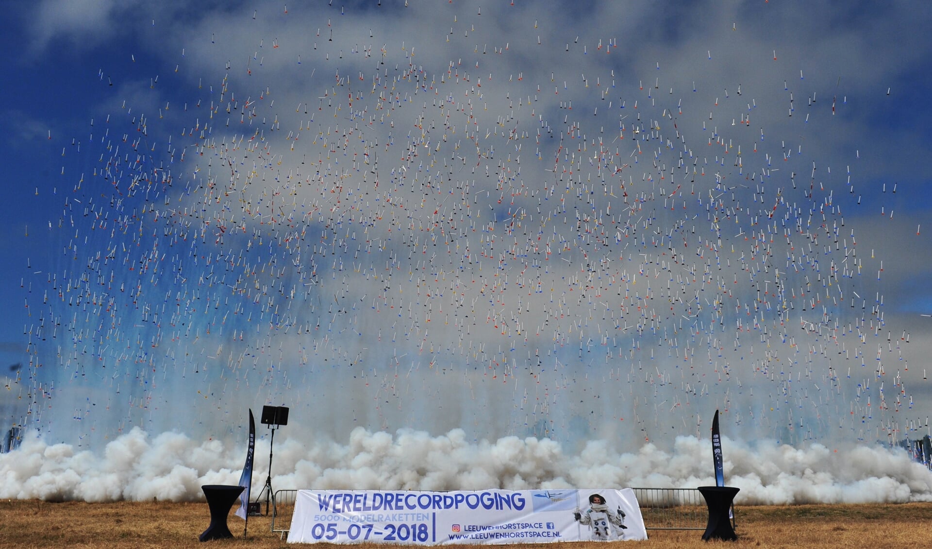 Van 4231 raketten van de ruim 5000 slaagde de lancering. Goed voor een wereldrecord. | Foto: Ina Verblaauw