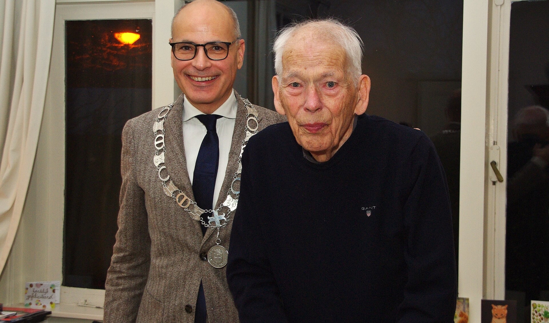 Burgemeester Jaensch feliciteerde Lodewijk Went met zijn honderdste verjaardag.