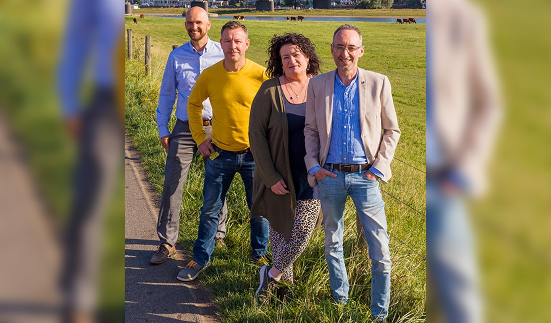 v.l.n.r.: Marc Strijker, Wim Groot Koerkamp, Caroline van der Plas, Henk Vermeer 