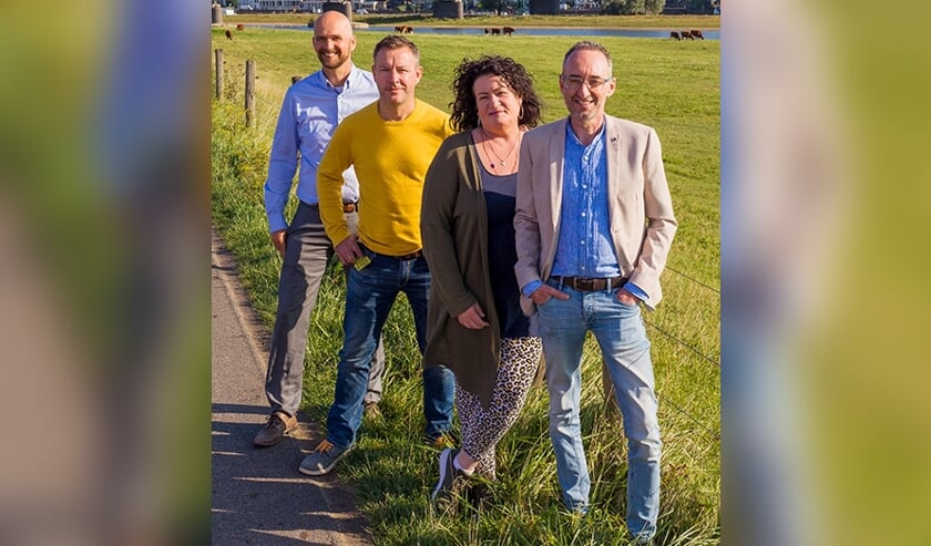 v.l.n.r.: Marc Strijker, Wim Groot Koerkamp, Caroline van der Plas, Henk Vermeer