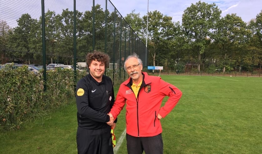 Daan met zijn praktijkbegeleider en gerenommeerd en zeer gewaardeerd wedstrijdsecretaris bij ASC Edward Heitmeijer.