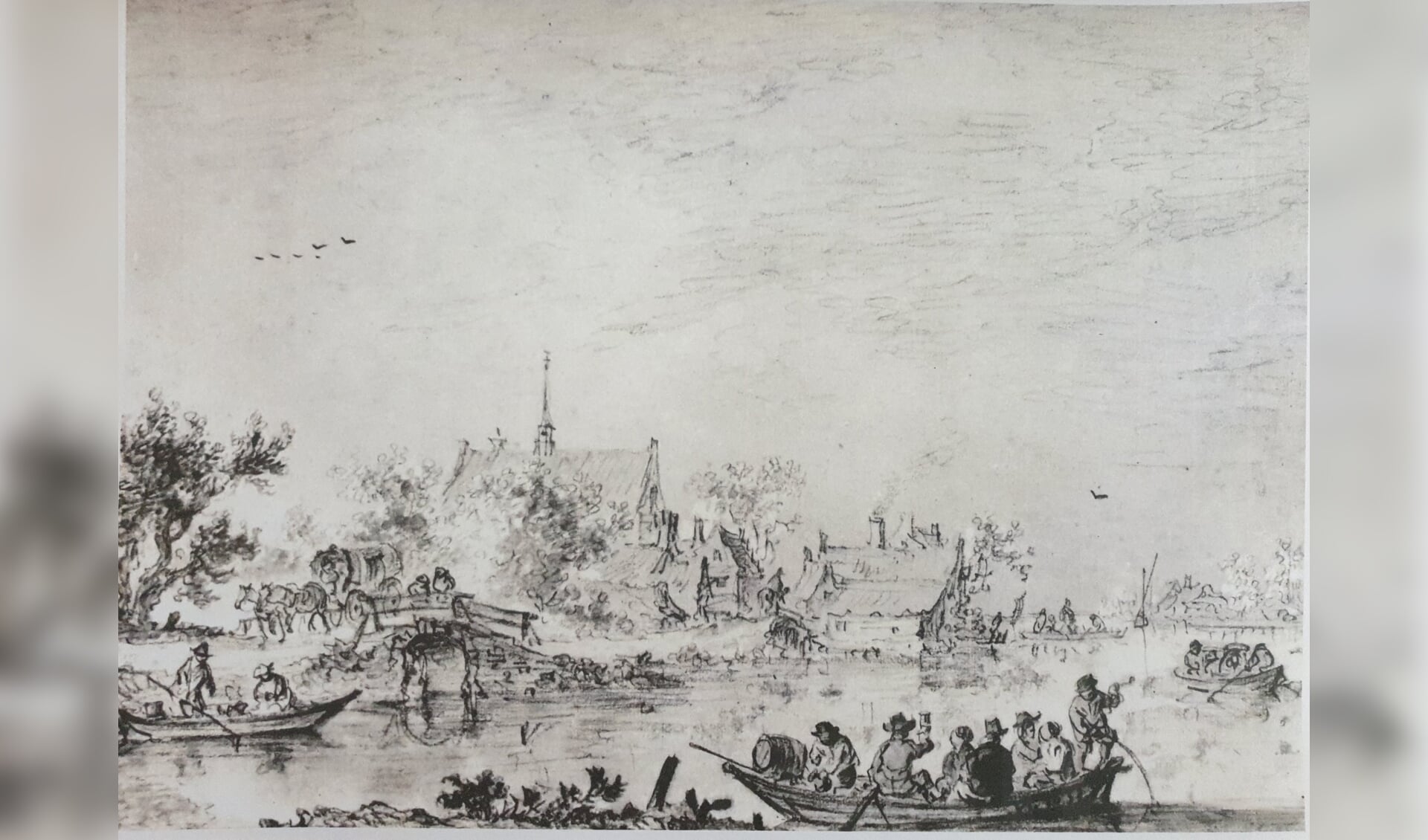 ‘Boating Party on a River’ van Jan van Goyen uit 1651. 