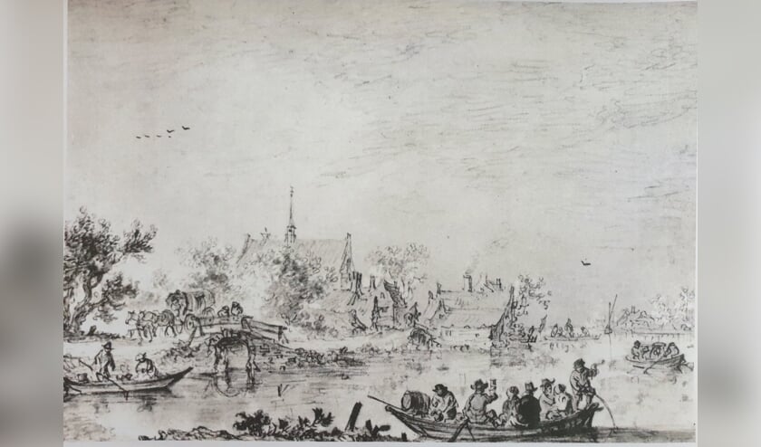 ‘Boating Party on a River’ van Jan van Goyen uit 1651.