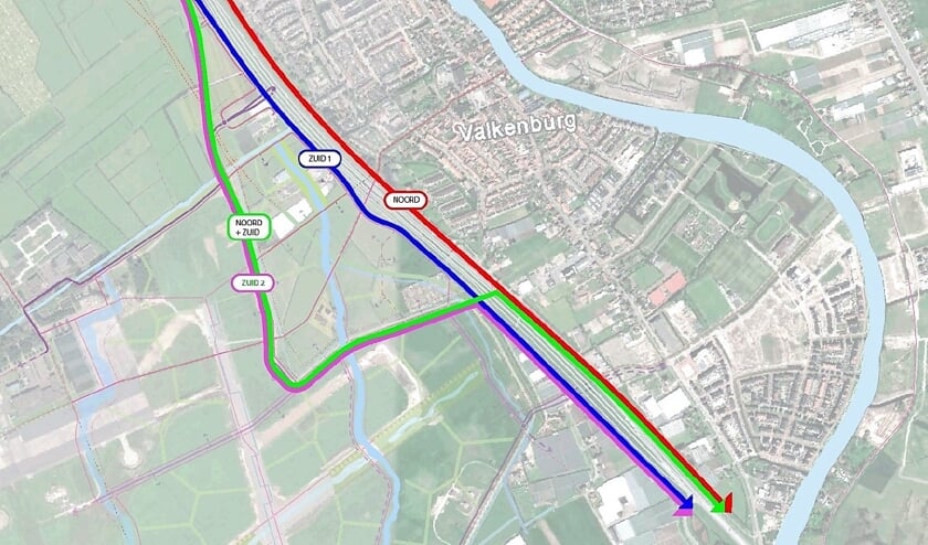 Deze vier varianten werden voorgelegd aan bewoners en bezoekers van de informatieavond in het Dorpshuis. | Schets: PZH