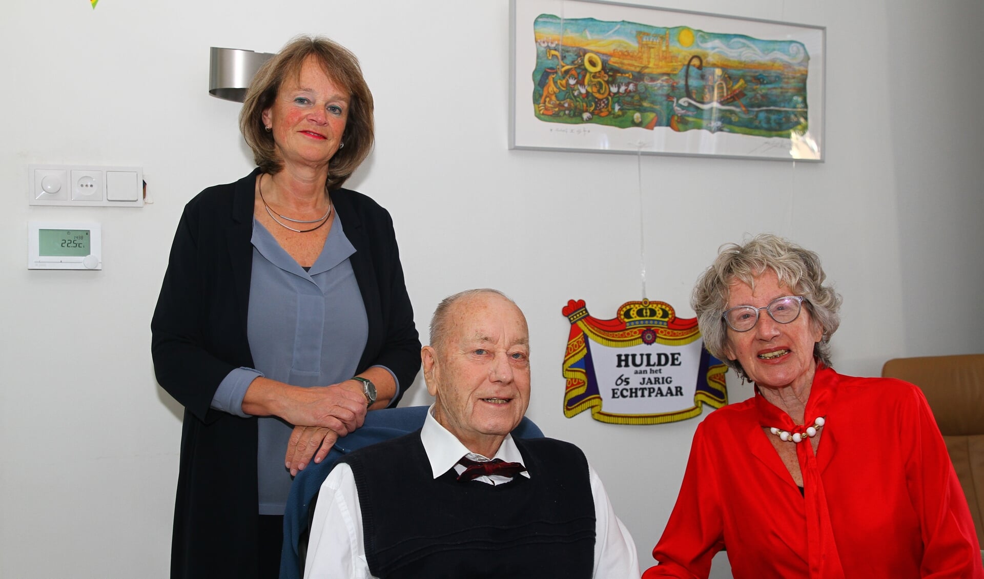 De geboren Amsterdammers Han en Rita Greve wonen al 47 jaar in Lisse en genoten van het burgemeestersbezoek.