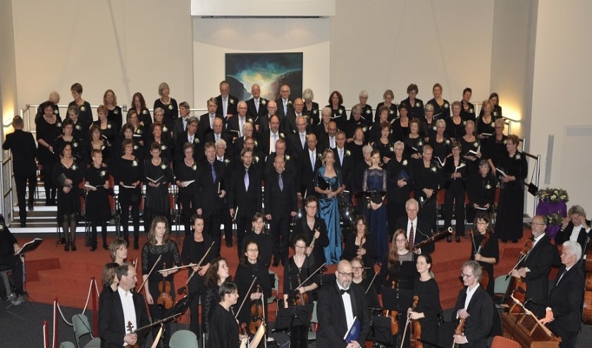 Het Haarlemmermeers Oratorium Koor tijdens de uitvoering van de uitvoering van de Johannes Passion begin dit jaar.