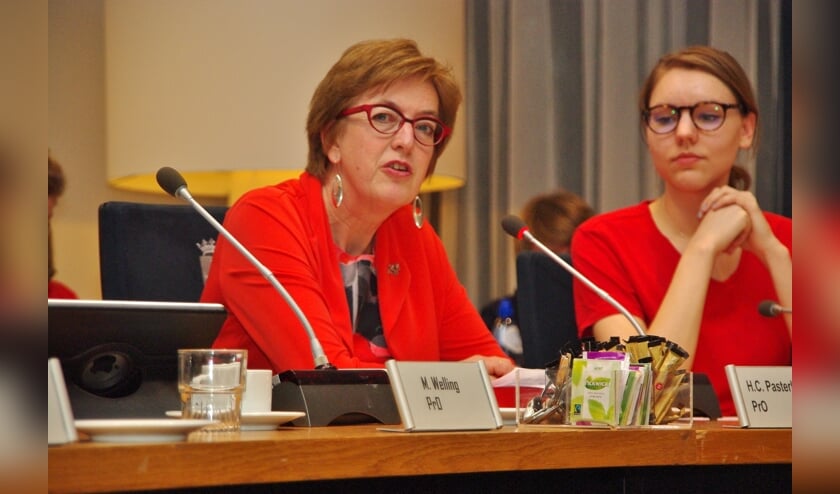 Ria Pasterkamp (PrO) initieerde tijdens haar laatste raadsvergadering de motie 'Vaart in de samenwerking Leidse regio'. | Foto Willemien Timmers