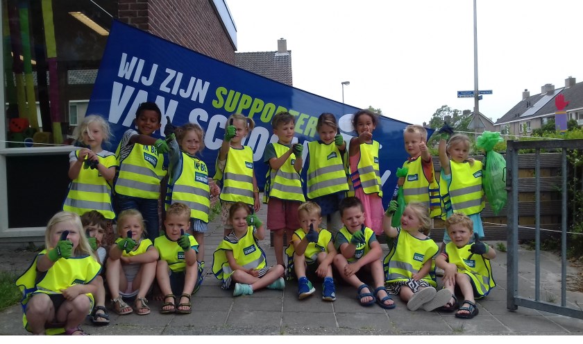 De kleuters van de Gomarusschool zijn supporters van schoon!