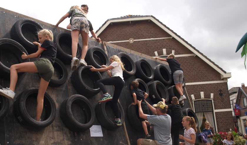 Klimmen en klauteren in Sportwijkerhout. | Foto: Piet de Boer.