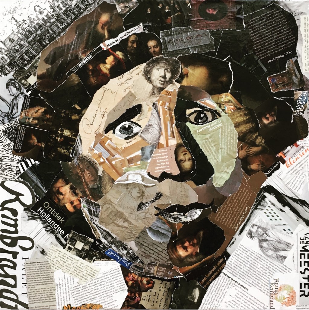 Collageportret van de jonge Rembrandt. | Foto: pr.