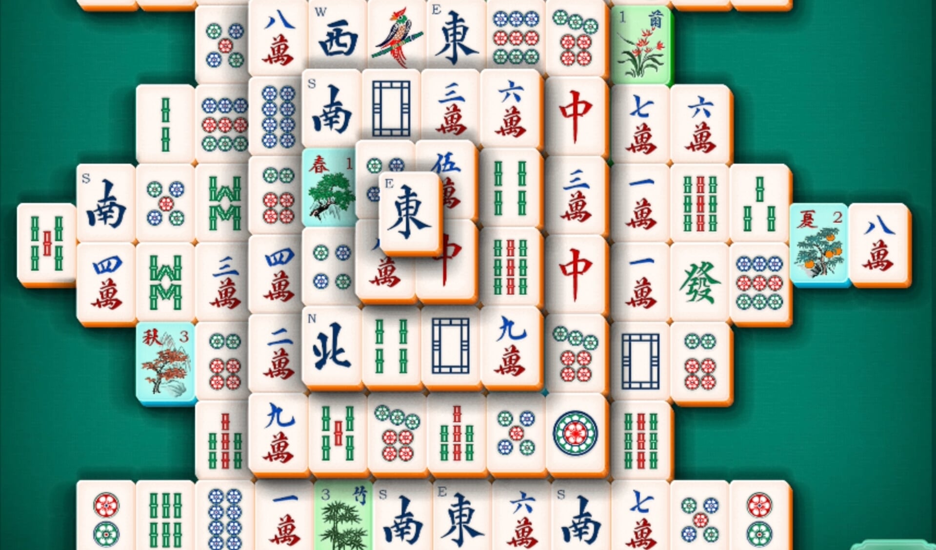 Een spelletje mahjong op de computer is niet ingewikkeld om te leren.