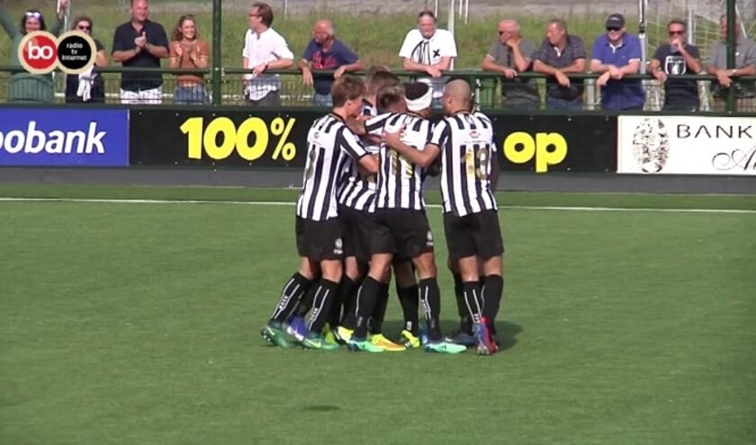 SJC had iets te vieren na het doelpunt in de laatste minuut. | Foto: BO