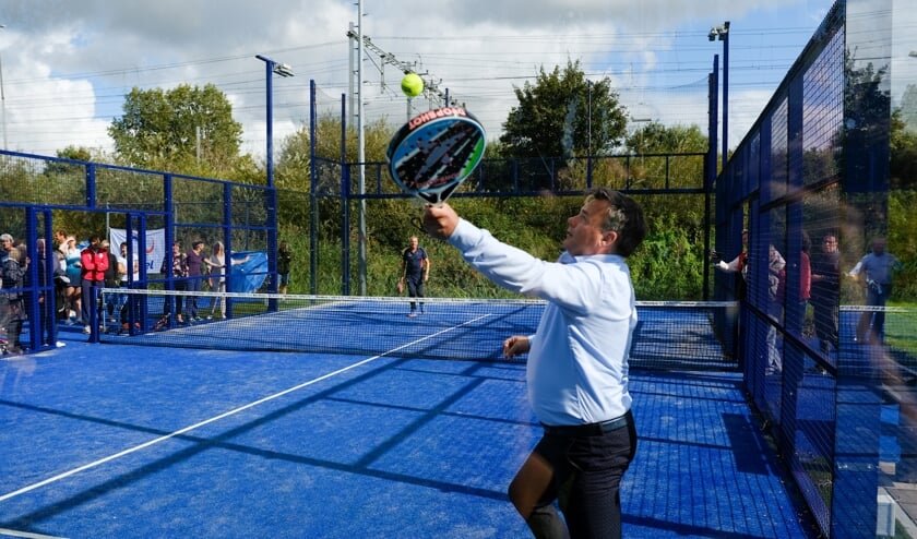 De Leidse wethouder Paul Dirkse in actie.