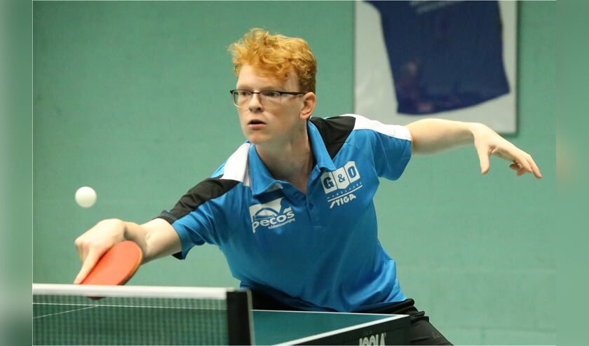 Jens Wiersma bezorgde de tafeltennissers van Pecos zaterdag het vijfde punt. |