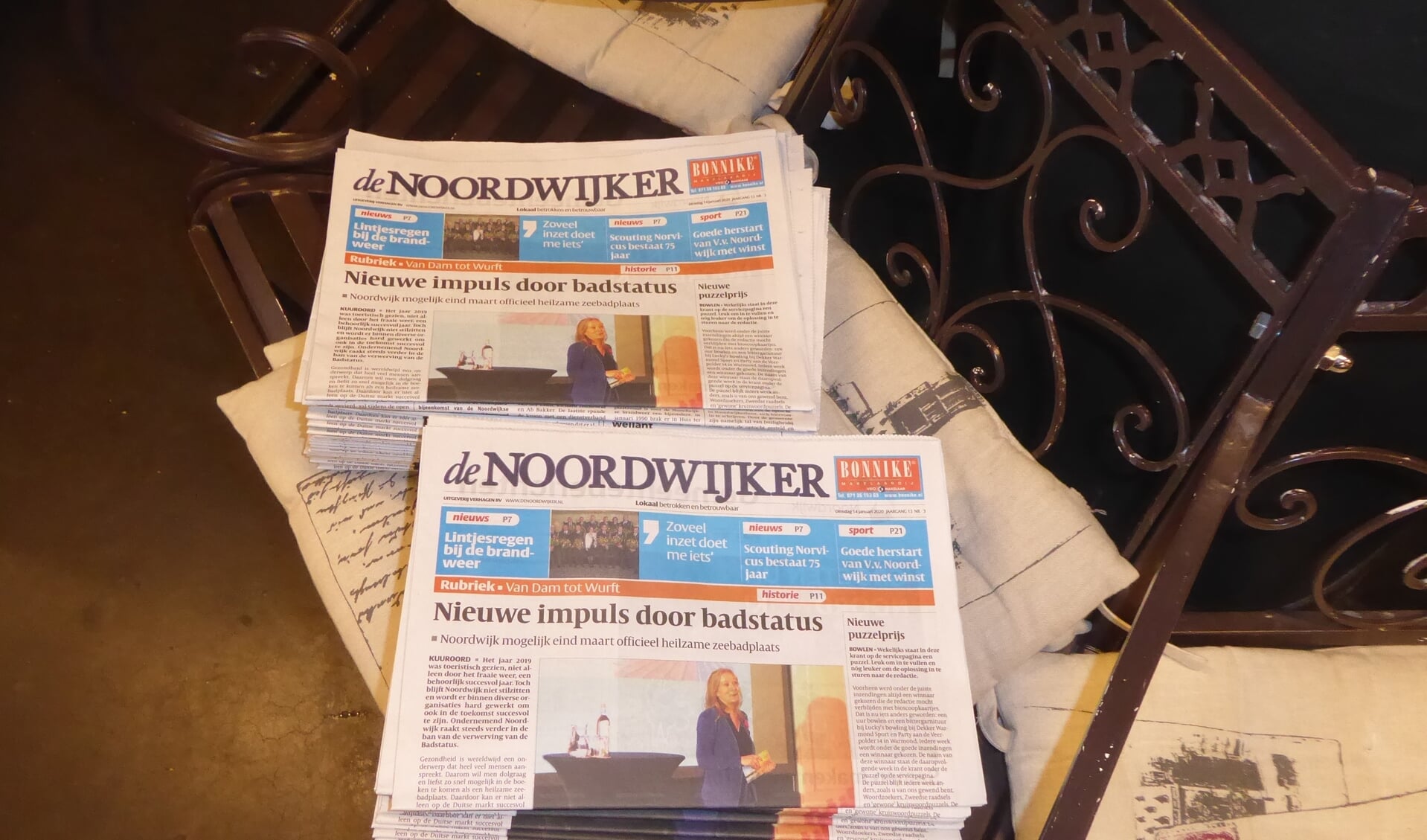 Het aantal plekken waar De Noordwijker vanaf woensdagmiddag is af te halen is verdubbeld. | Foto: Ina Verblaauw