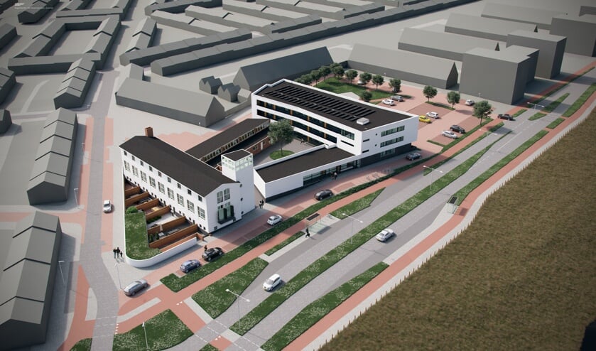 Visserijschool wordt verbouwd en daarnaast komt een nieuw appartementengebouw. | Foto: HVE Architecten