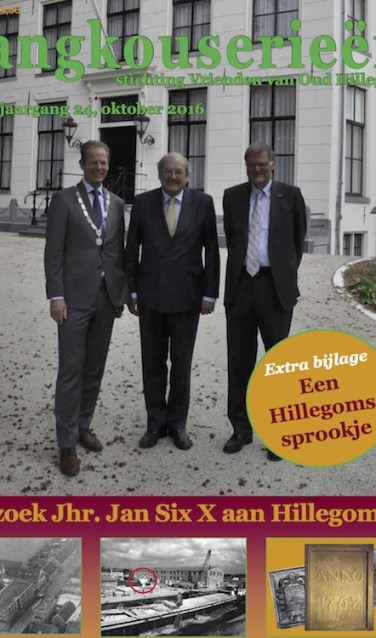 Een prominente coverfoto van Kees Warmerdam, met burgemeester Arie van Erk. | Foto: SVvOH.