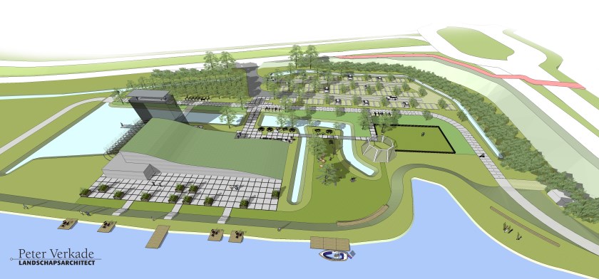 Het ontwerp voor het Groene Hart Centrum, gezien van bovenaf. | Beeld: Peter Verkade