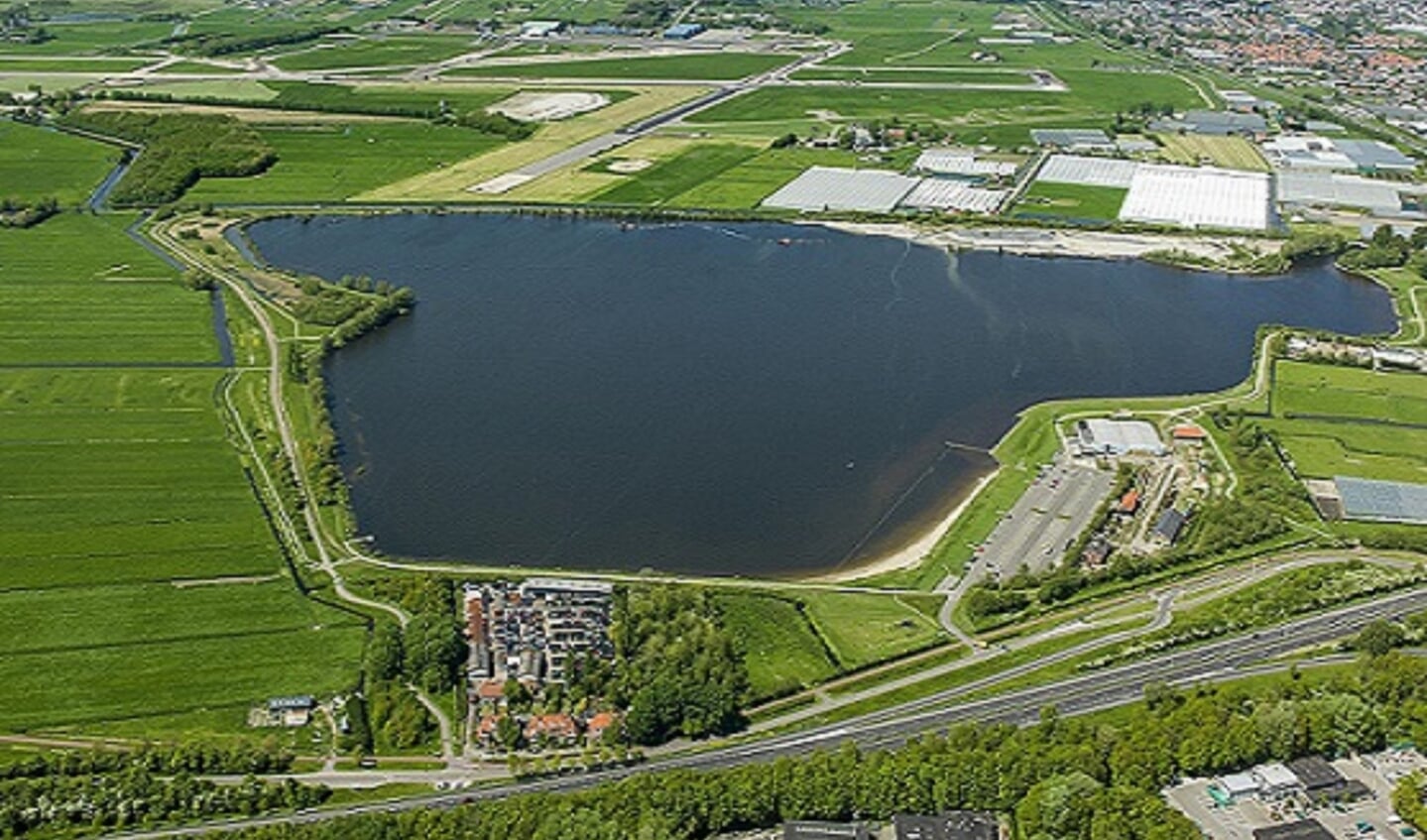 Luchtfoto Valkenburgse Meer. | Foto: Gemeente Katwijk