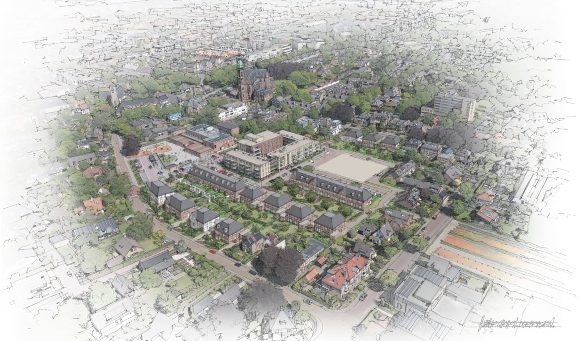 Impressie van de nieuwe wijk in aanbouw, Nieuw Trompenburg.