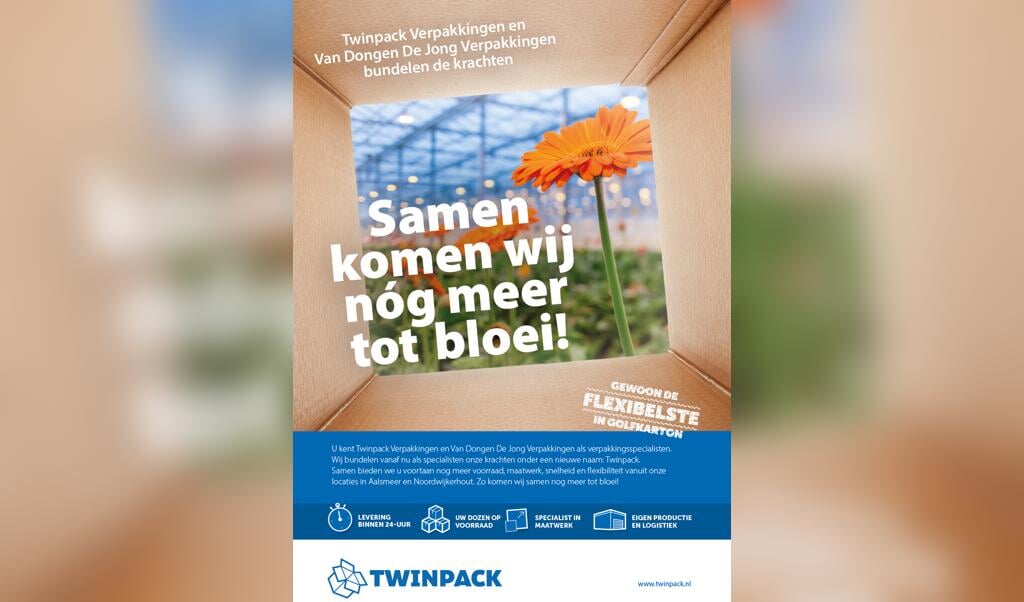 Van De Jong en Twinpack fuseren - Al het nieuws uit Bloemenkrant