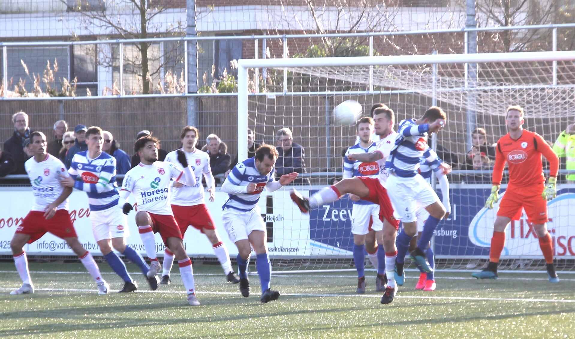 Noordwijk probeerde wat het kon maar doeltreffend kon ook Van Staveren deze keer niet zijn. | Foto: WS